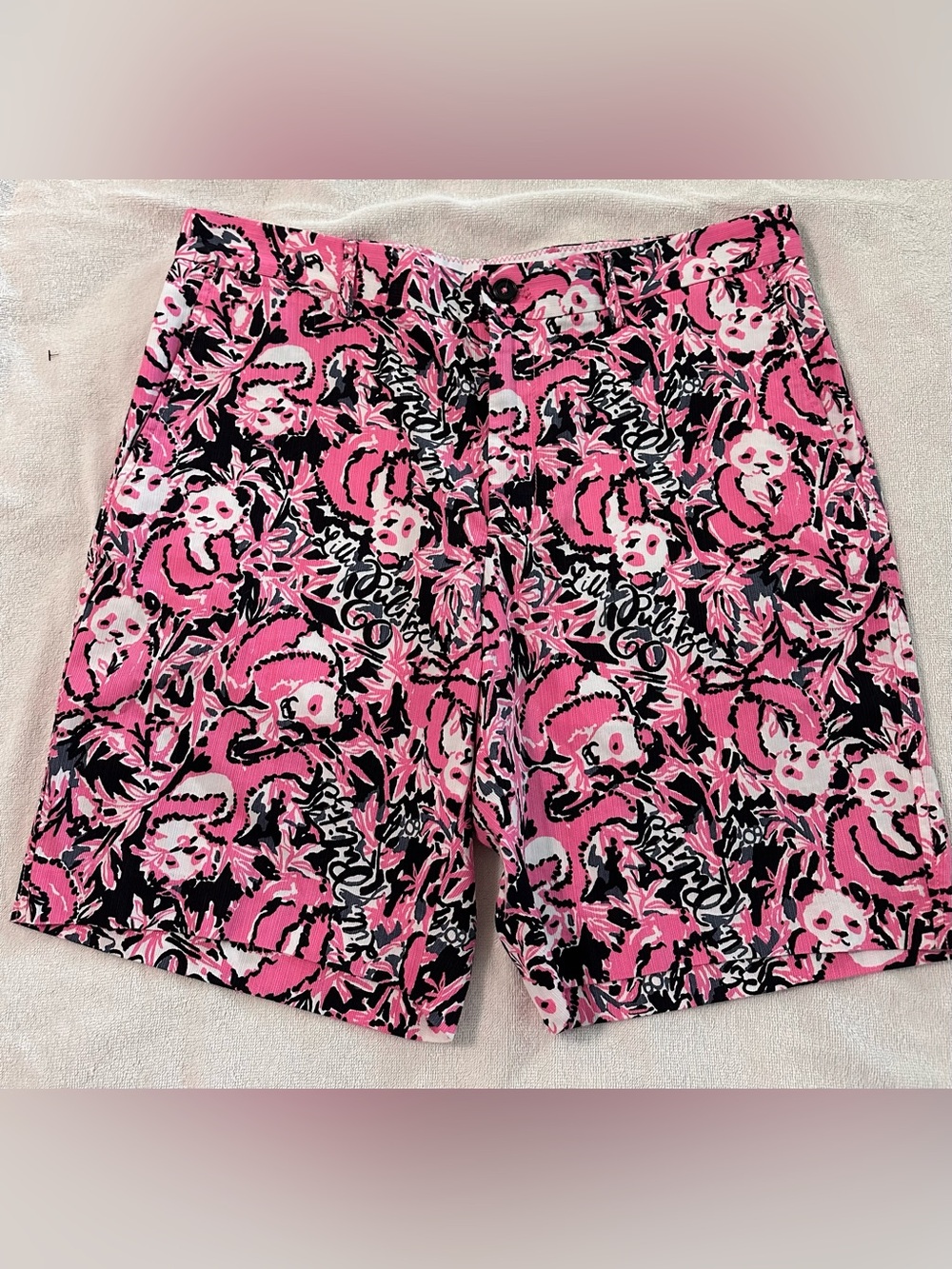 Lilly Pulitzer Men's Beaumont Short NWT Size 34 Hangin With My Boo Hibiscus Pink - Picture 5 of 7